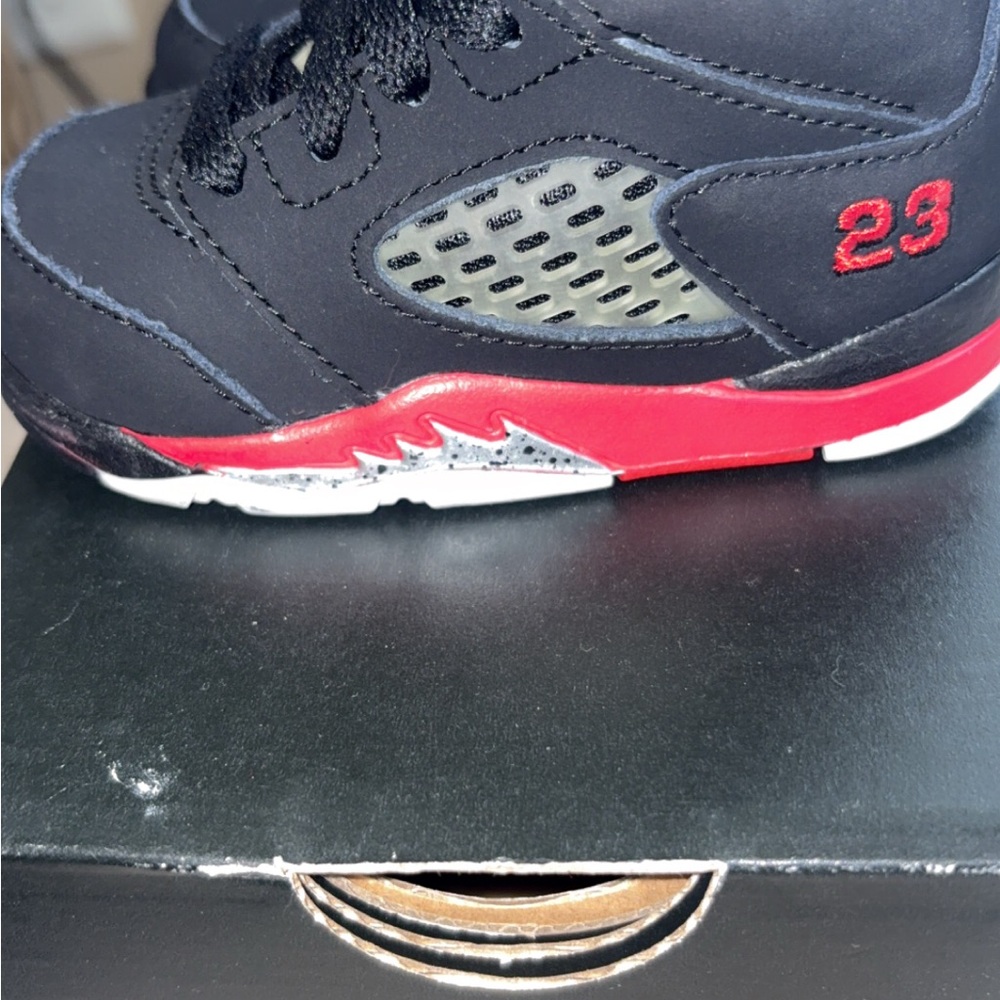 Jordan Baby Sneakers in Black and Red